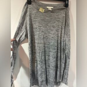 Grey thin sweater long sleeve